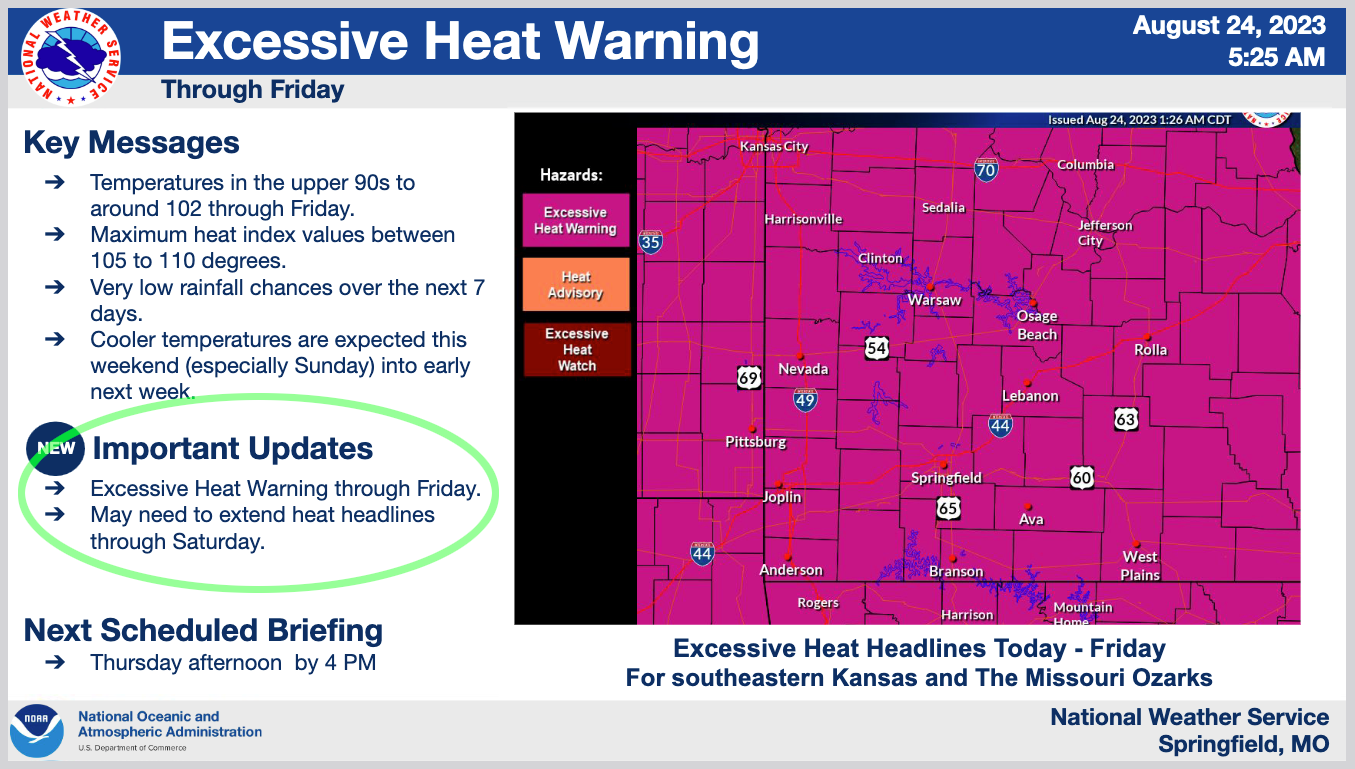 Excessive Heat Warning