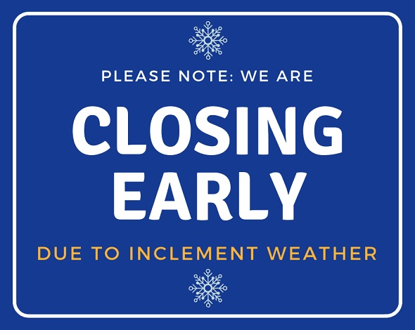 closing early due to weather